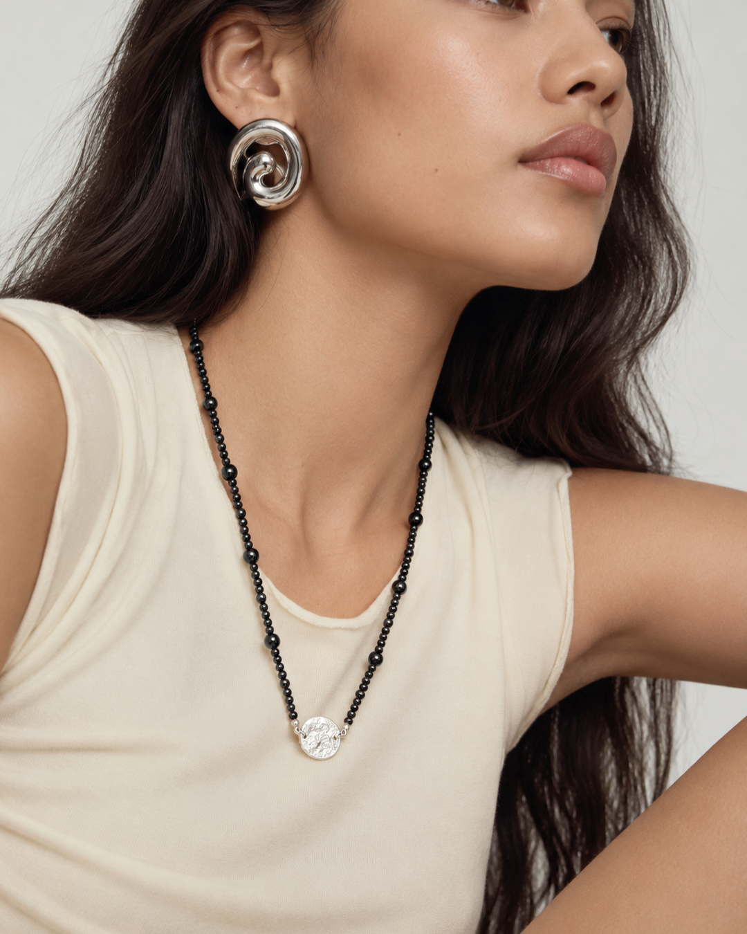 Long Disc Necklace
